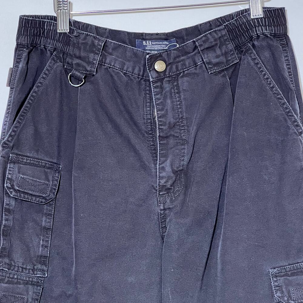 5.11 Tactical Mid Rise Regular Fit Cotton Canvas Cargo Pants Blue Mens Sz 30x34 - Picture 4 of 11